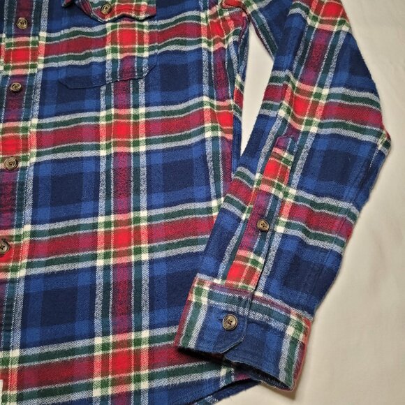 Abercrombie & Fitch Plaid Button Up Flannel Blue Red Green Mens Size M Muscle - Picture 3 of 9